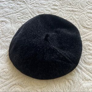Black Chenille Beret